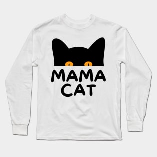 mama cat t shirt for cat lover Long Sleeve T-Shirt